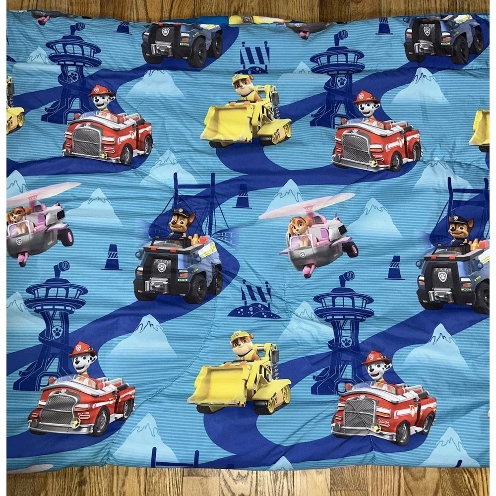 Paw Patrol Full‎ Size Reversible Comforter Blanket Fitted Sheet 3 Pillowcases